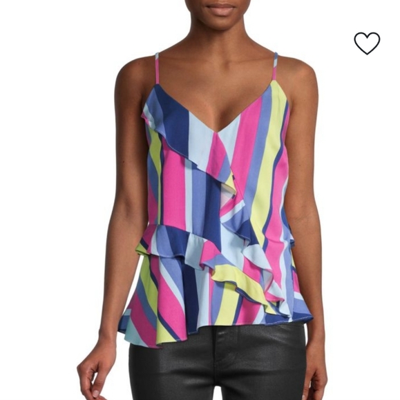 Parker asymmetrical striped top size medium NWT $258 - Picture 5 of 9